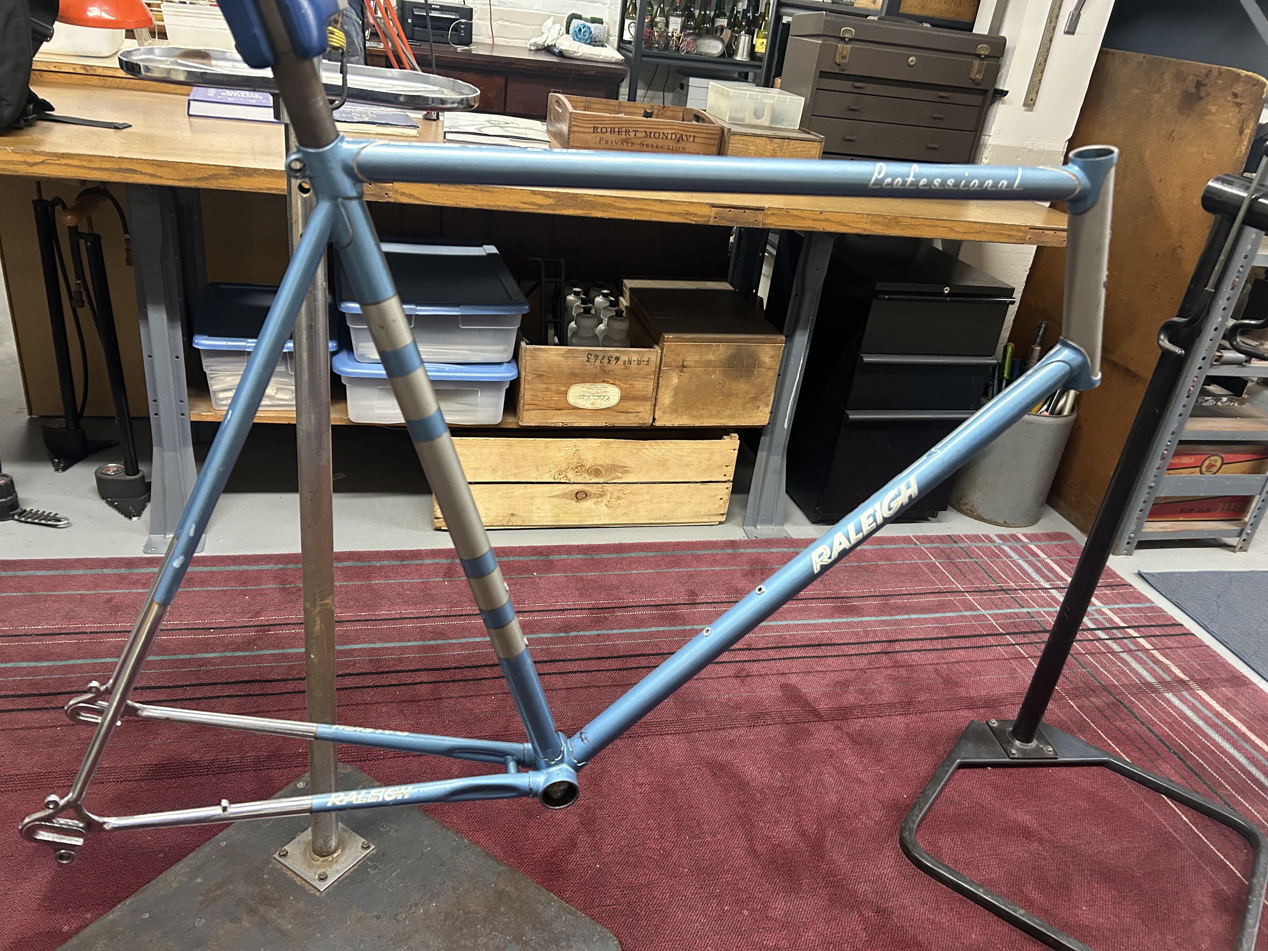 Repainted bike frame