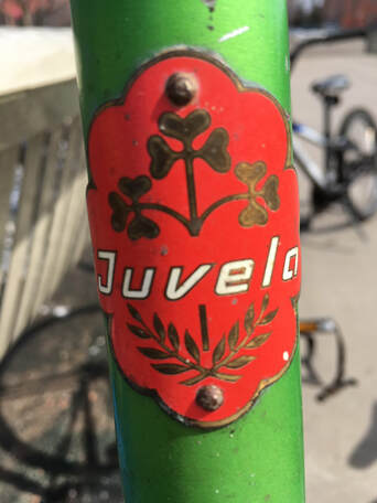 close up of Juvela headbadge