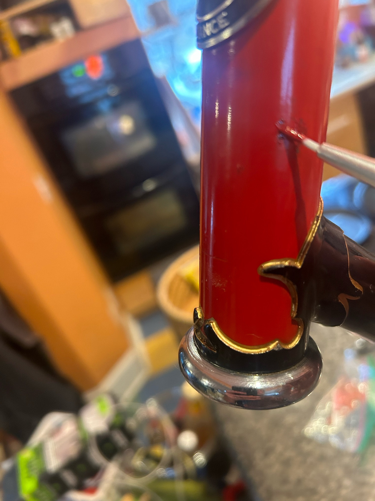 Touching up red paint