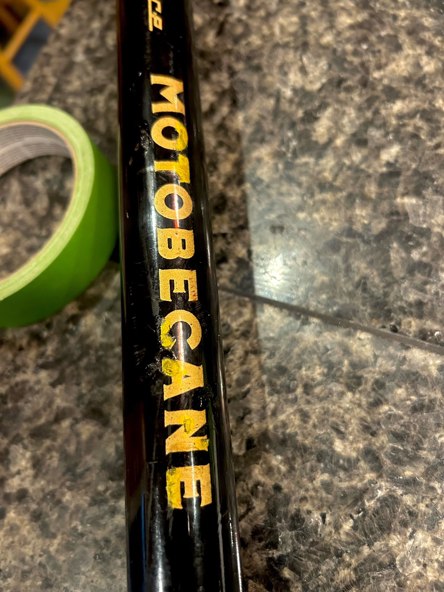 Touched up lettering