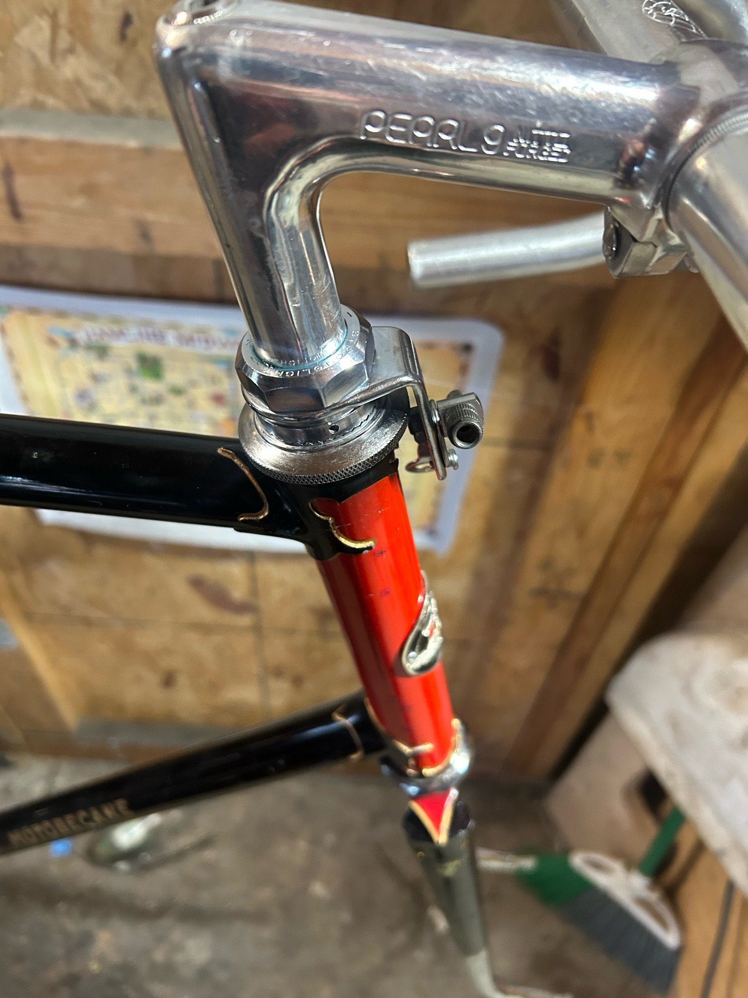 Headset, stem, and fork installed