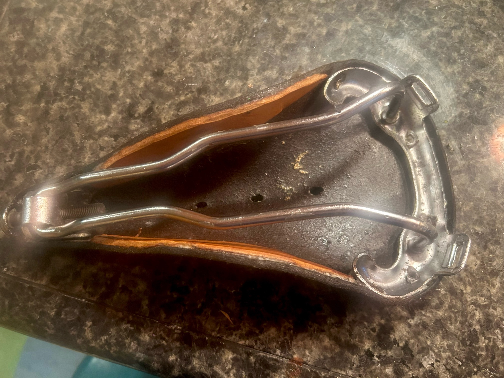 The restored saddle from underneath